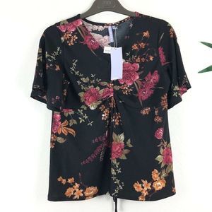 Good Luck Girl Printed Floral Top L Girl